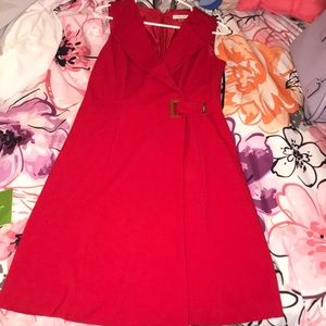 Calvin Klein red wrap dress